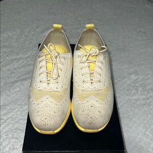 Women's Cream and Yellow Cole Haan Oxford